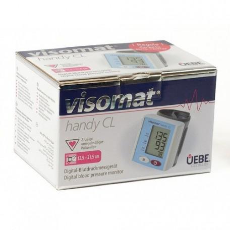 Digital wrist blood pressure monitor by Roche Diagnostic Visomat Tensiometro from Jag Couture London, showing display and cuff.