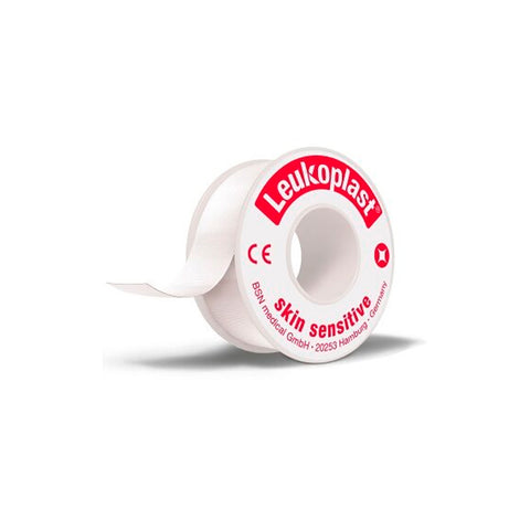 Bsn Medical Leukoplast Skin Sensitive adhesive medical tape 2.5cm x 2.6m, designed for sensitive skin, on a white background