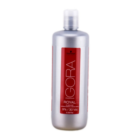 Schwarzkopf Igora Royal Color and Care Developer 9 30 Vol in 1000ml bottle, used for hair coloring by Jag Couture London.
