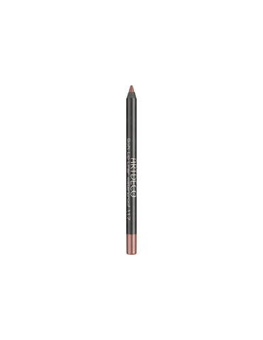 Jag Couture London New York Artdeco Lip Liner Soft Wtp in neutral shade, shown with the product packaging and swatched on skin.