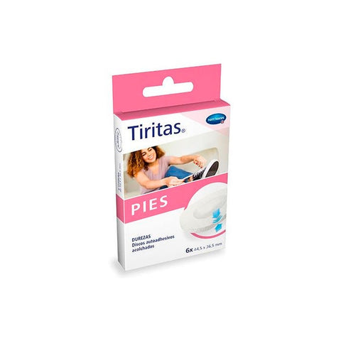 Jag Couture London-New York Hartmann Tiritas Piez Durezas adhesive bandages in a 6-unit pack, shown on a white background