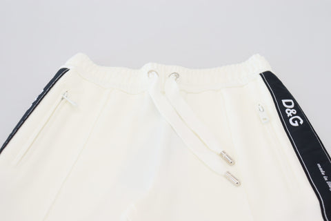 White DG Logo Sweatpants Pants