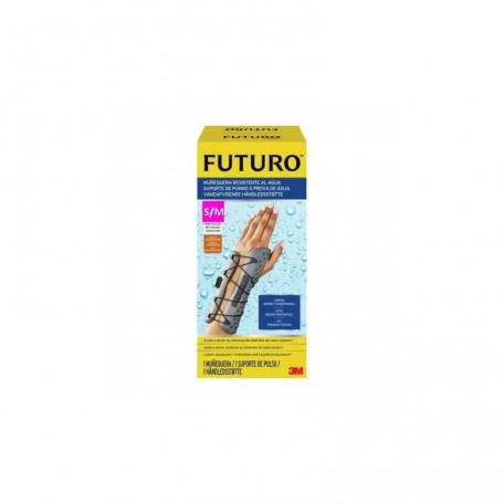 Water-resistant left wrist brace by Jag Couture London - New York, designed for Futuro Mano S-M, shown in the image.