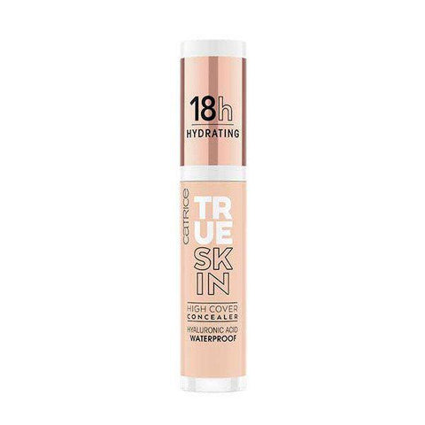 Catrice True Skin High Cover Concealer in shade 010 Cool Cashmere, with a sleek packaging and applicator brush.