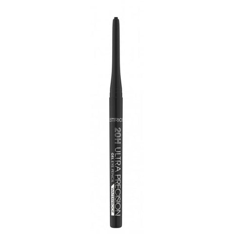 Catrice 10h Ultra Precision Gel Eye Pencil Waterproof in black, shown with sharpened tip and sleek packaging.
