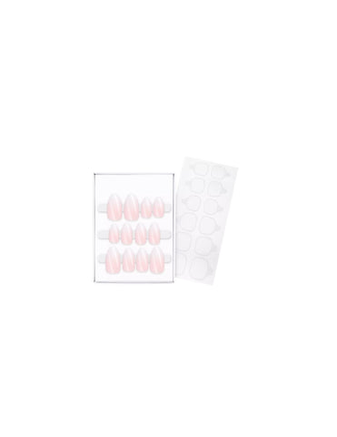 Jag Couture London French Manicure Click-On Nails in Babyboomer style, artificial 12-piece set, for easy, salon-quality nail enhancement.