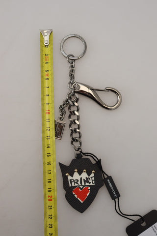 Black Prince Studs Logo Silver Brass Keychain