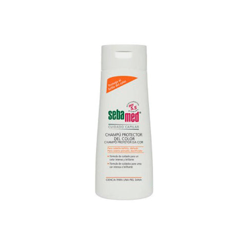 Sebamed Colour Protection Shampoo by Jag Couture London, 200ml bottle with a colorful label and sleek design.