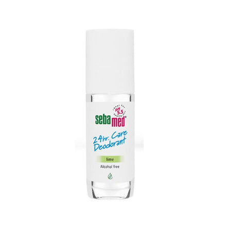 Sebamed deodorant spray in 75ml bottle from Jag Couture London - New York, with a sleek design and spray nozzle visible.