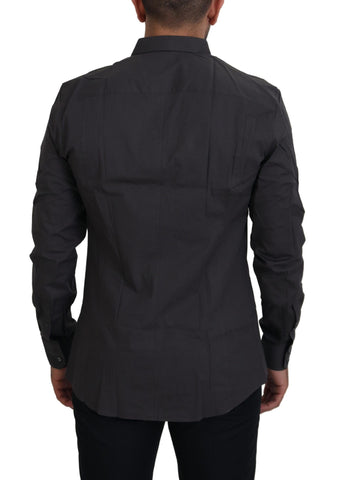 Gray SICILIA Slim Fit Stretch Dress Shirt