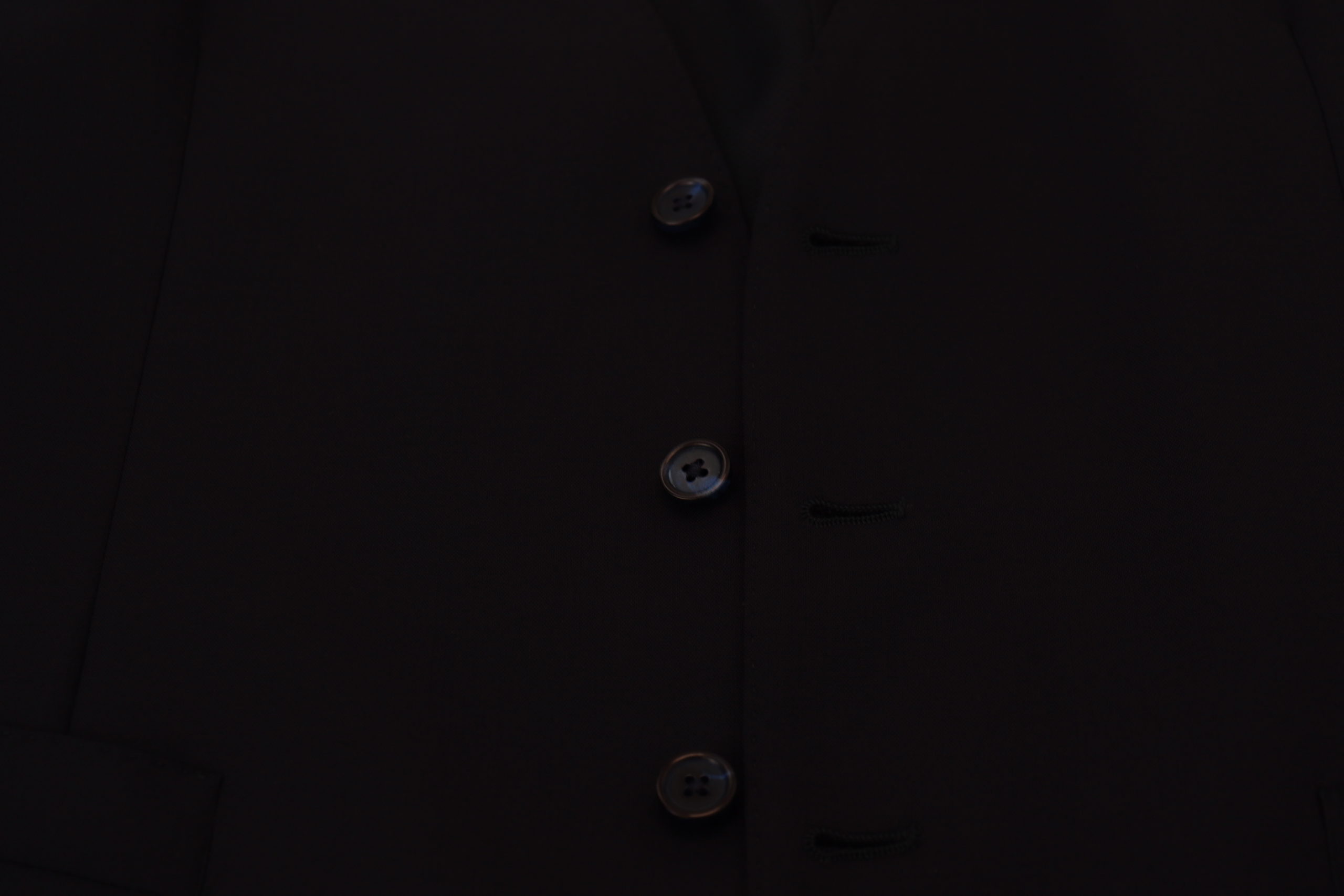 Dark blue wool stretch waistcoat formal vest by Dolce & Gabbana, featuring a fitted design and classic tailored style.