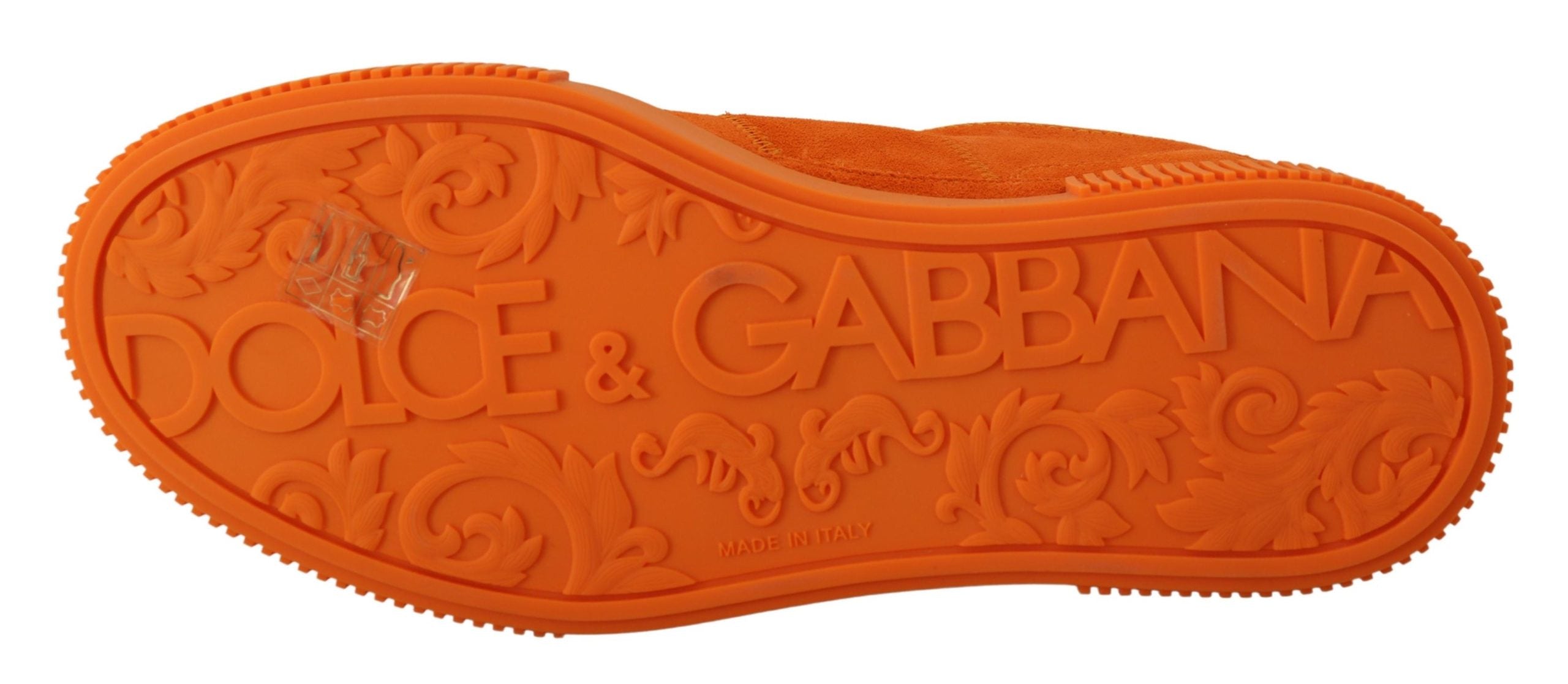 Orange leather P.J. Tucker sneakers by Dolce & Gabbana featuring stylish design and athletic shoe features.