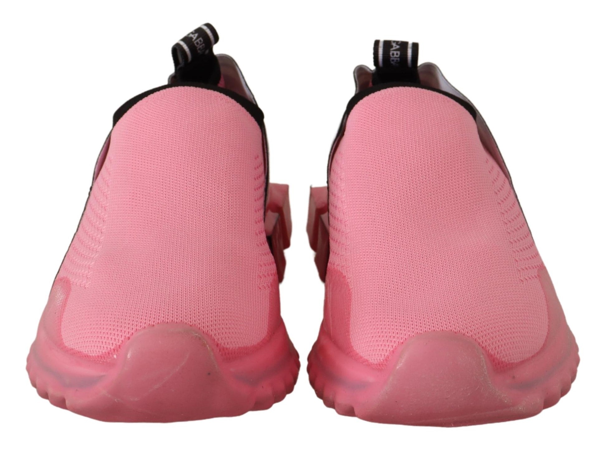 Pink Dolce & Gabbana low top slip-on casual Sorrento sneakers with white soles and simple design visible in the image.