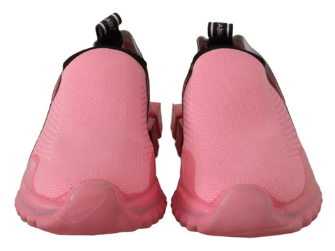 Pink Dolce & Gabbana low top slip-on casual Sorrento sneakers with white soles and simple design visible in the image.