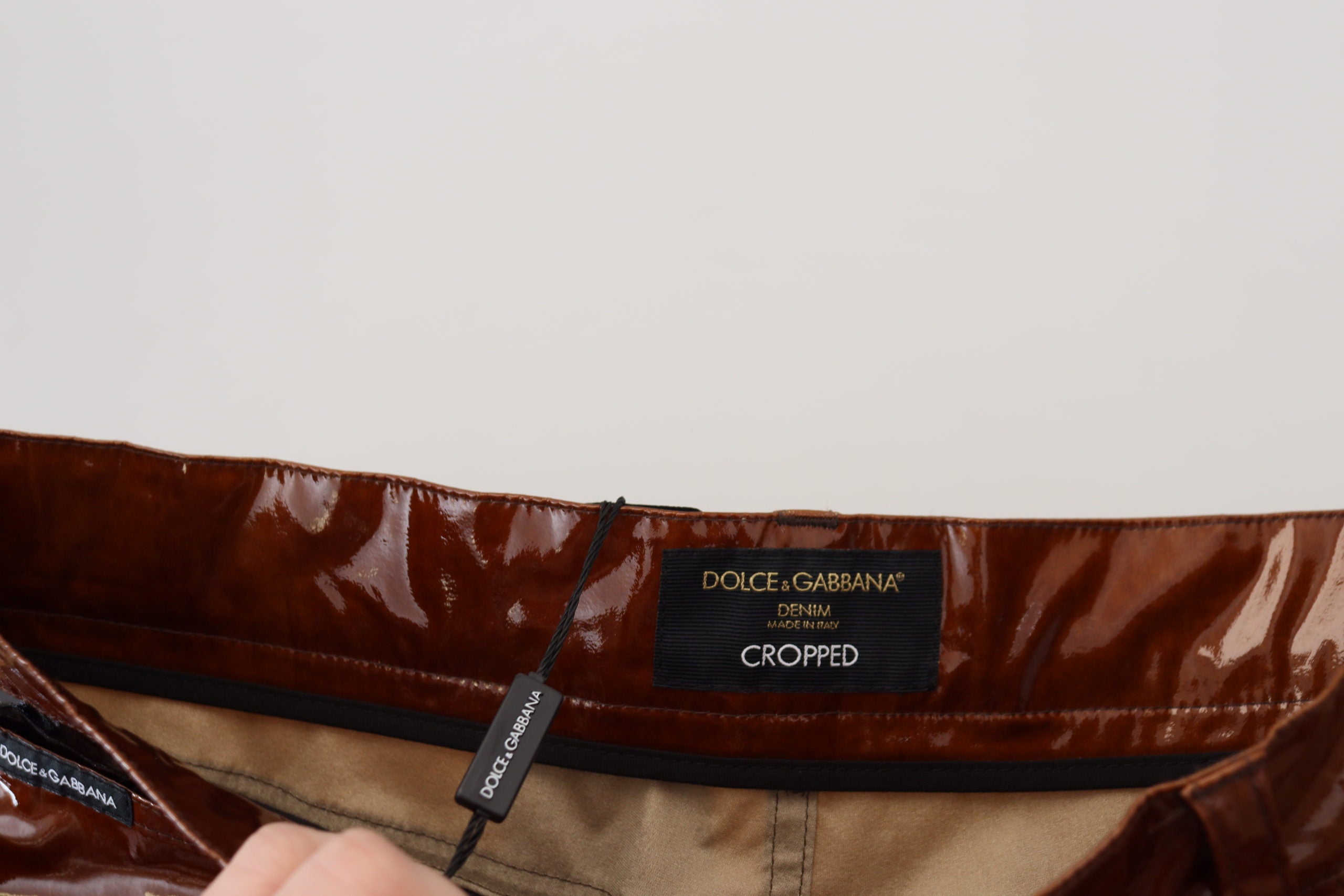 Multicolor shining slim fit men's denim jeans by Dolce & Gabbana, featuring a sleek design and vibrant multicolor accents.