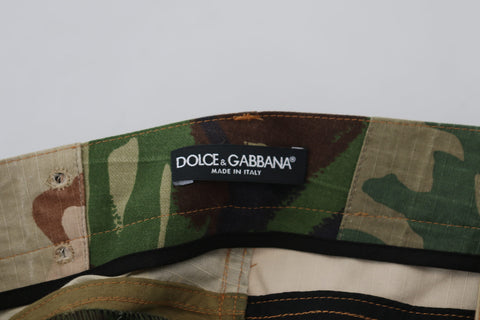 Multicolor silk patchwork denim jeans for men by Dolce & Gabbana, featuring vibrant fabric patches and classic denim style.
