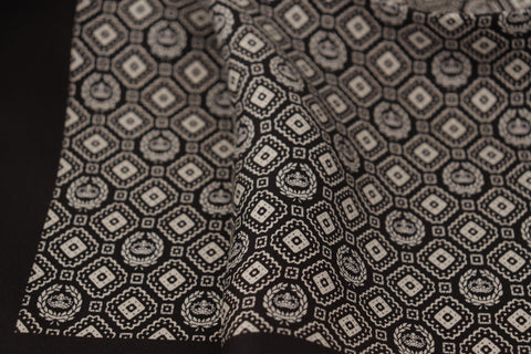 Black patterned Dolce & Gabbana DG logo square handkerchief scarf with stylish design and soft fabric.