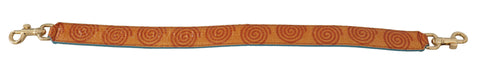 Orange leather swirl print shoulder strap by Dolce & Gabbana, featuring a stylish design for bags.