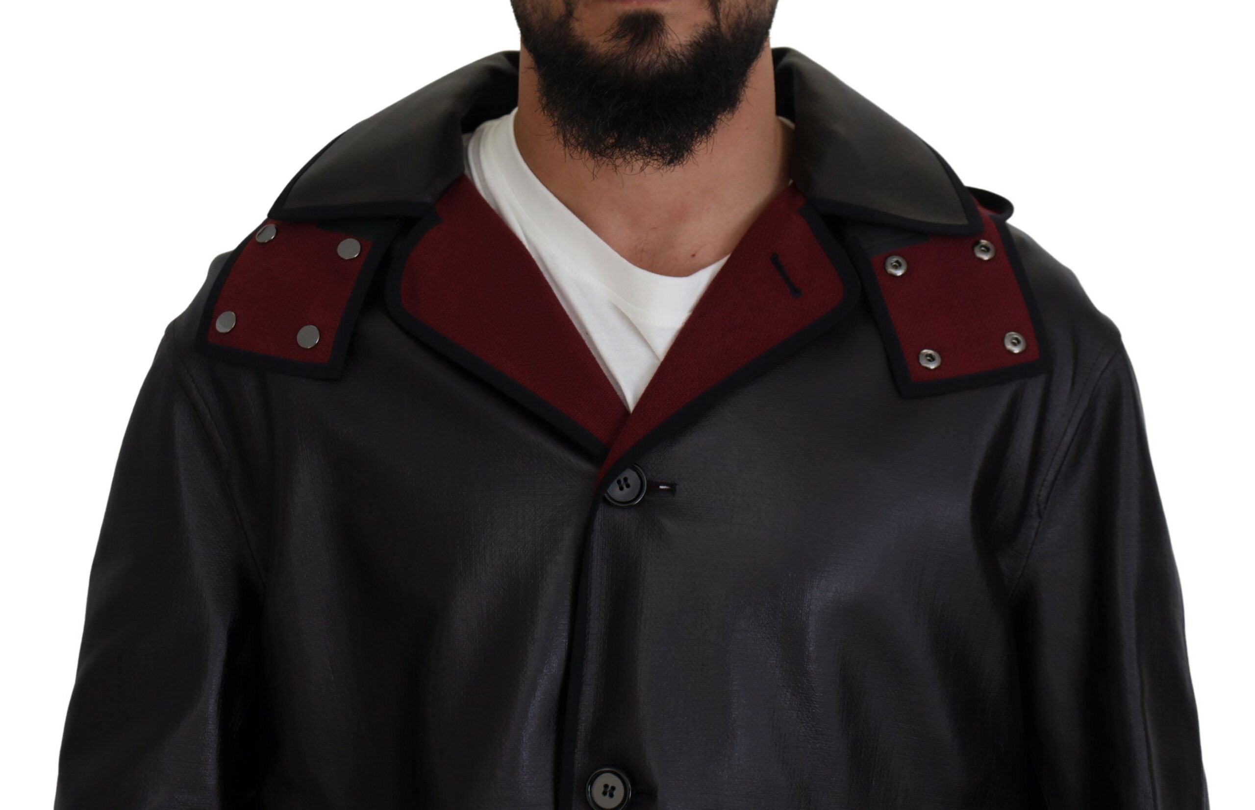 Black Dolce & Gabbana hooded trench parka made of cotton, featuring a classic design and functional hood for stylish weather protection.