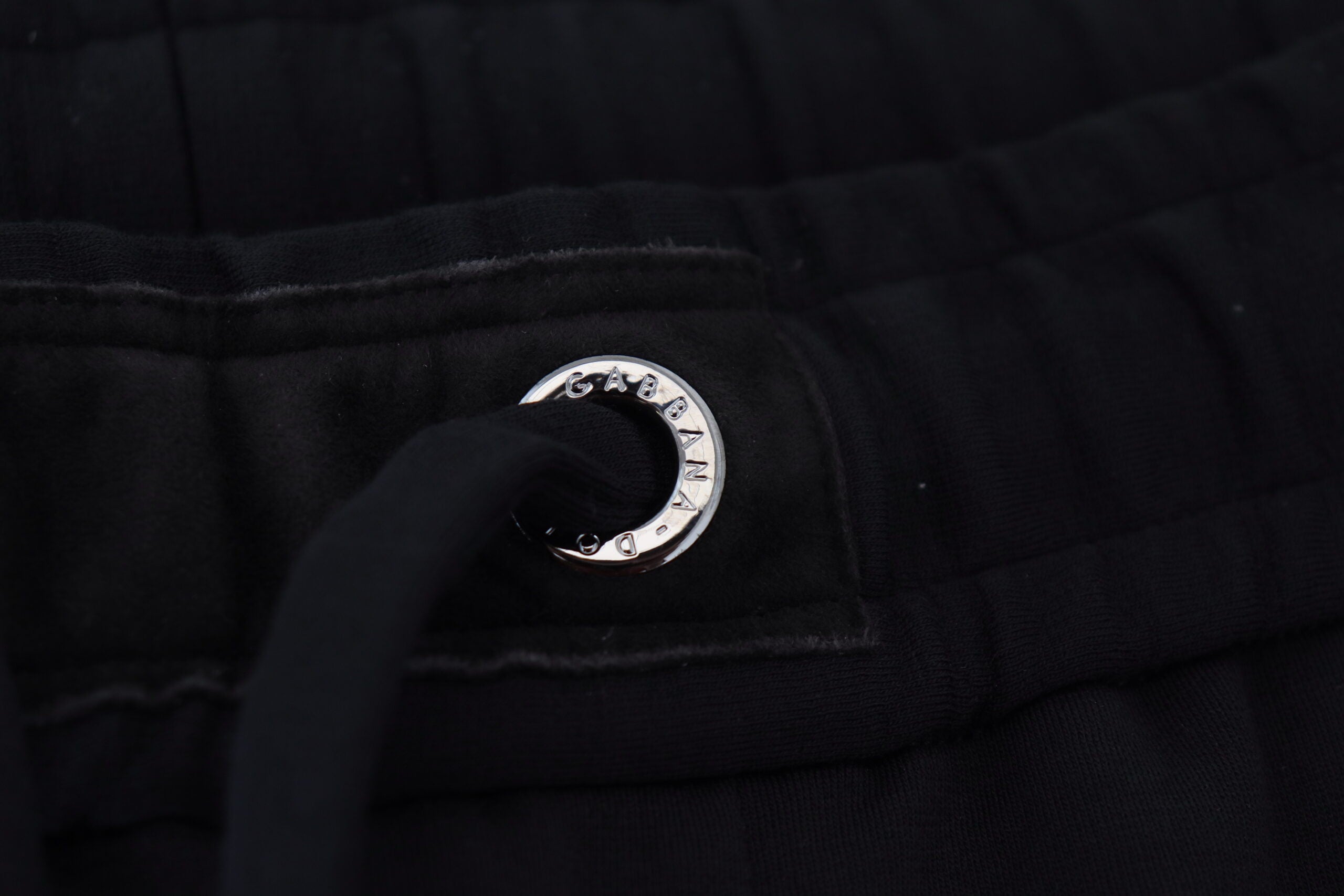 Black men's sport wool sweatpants by Dolce & Gabbana, featuring a comfortable fit and casual athletic style.