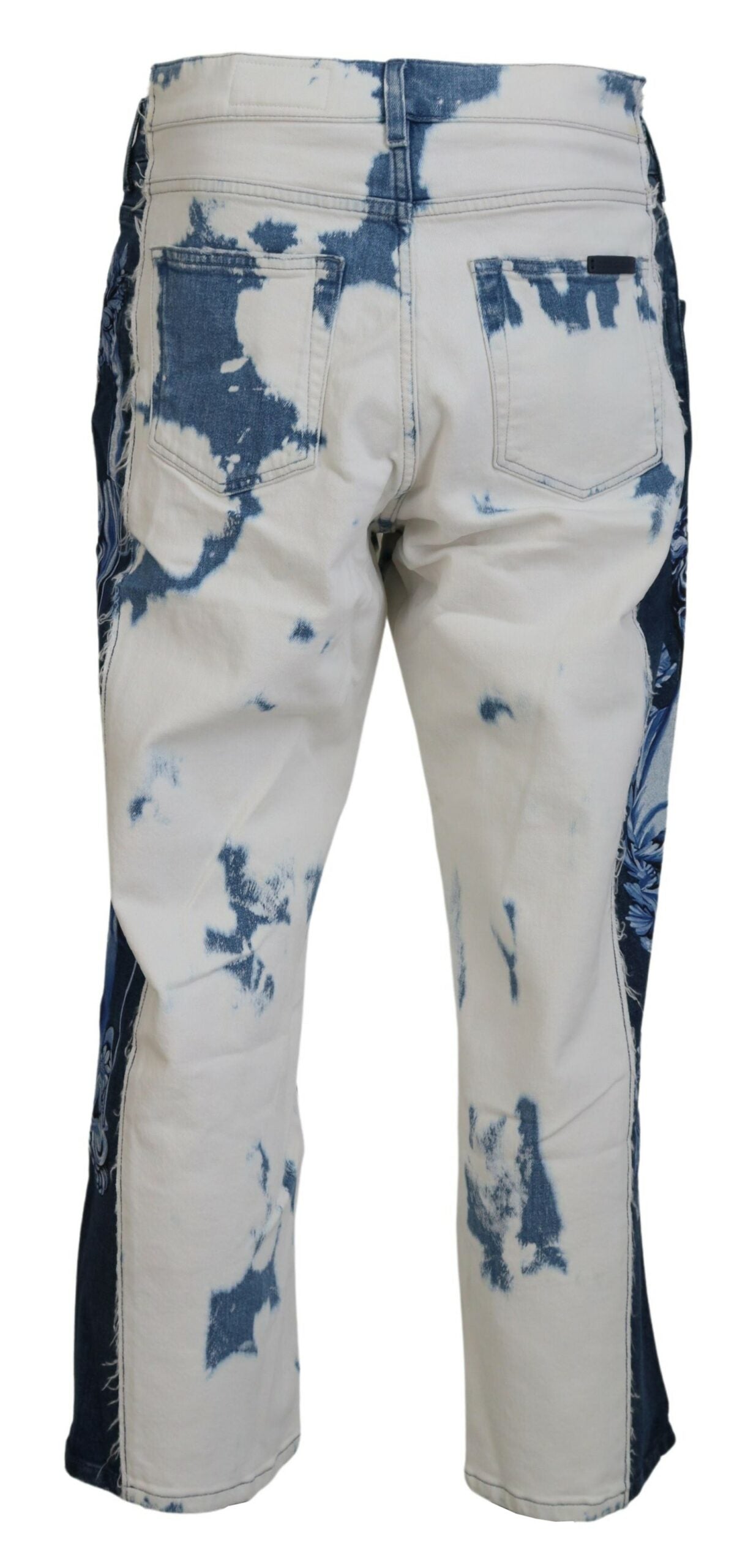 Blue Caesar denim cotton loose fit jeans by Dolce & Gabbana, shown with a relaxed waist and classic five-pocket design.