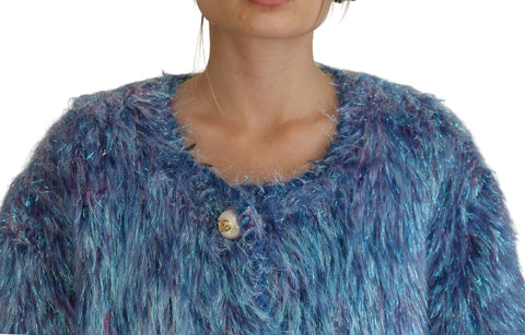 Multicolor polyester fringes coat jacket by Dolce & Gabbana, featuring vibrant fringe details and a stylish, textured design.