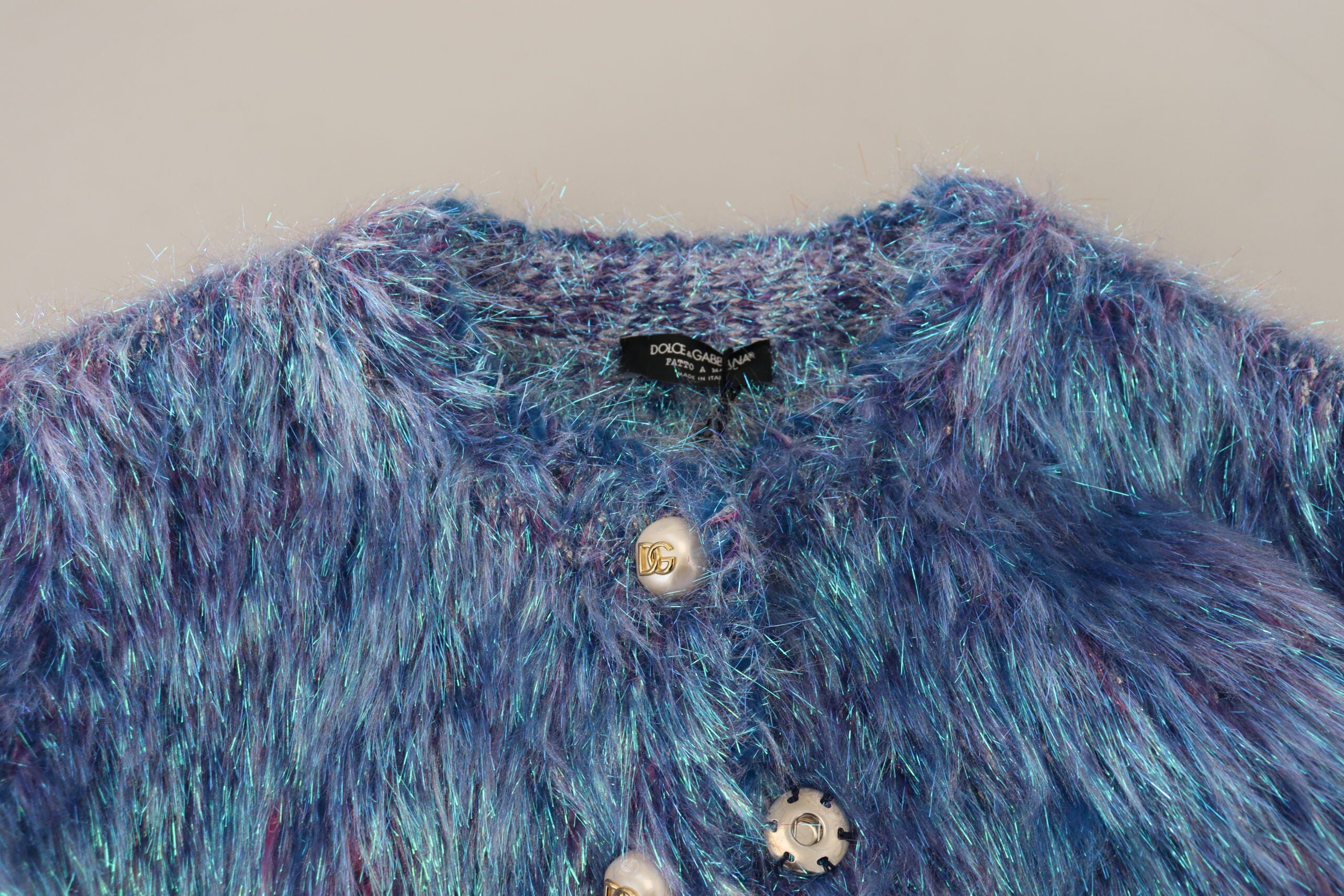 Dolce & Gabbana multicolor polyester fringes coat jacket with vibrant fringe details and tailored fit.