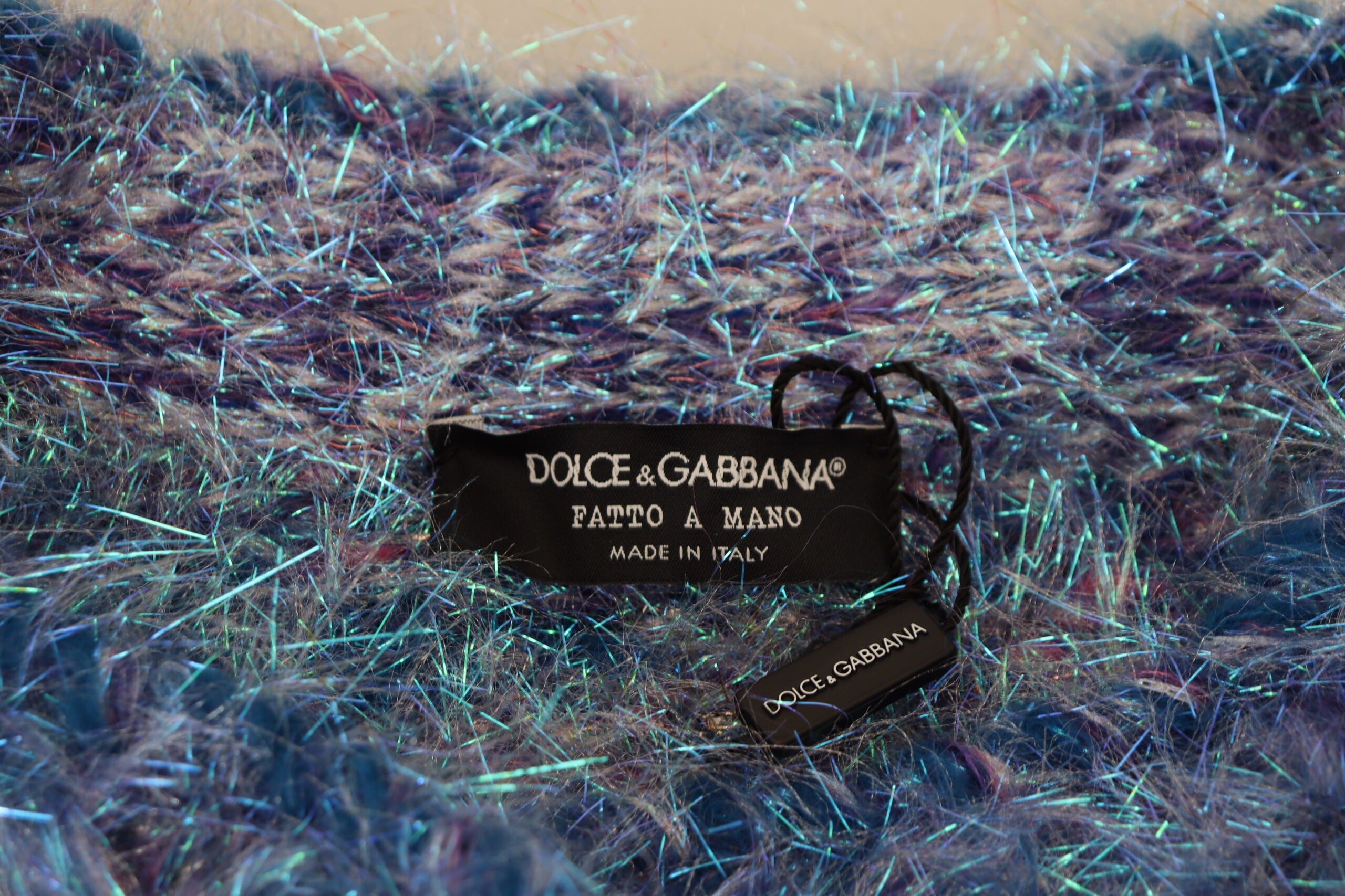 Dolce & Gabbana multicolor polyester fringes coat jacket with vibrant fringe details and tailored fit.