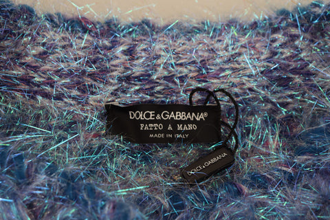 Dolce & Gabbana multicolor polyester fringes coat jacket with vibrant fringe details and tailored fit.