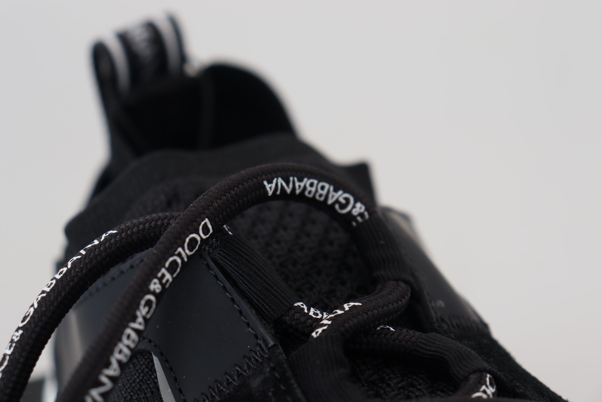 Black mesh Sorrento trekking sneakers by Dolce & Gabbana with durable soles and stylish design for outdoor adventures.