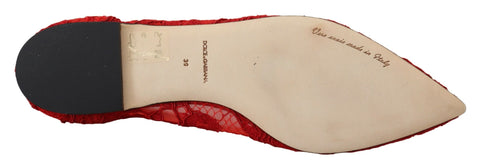Red Taormina Crystals loafers by Dolce & Gabbana with crystal embellishments and classic flat shoe design.