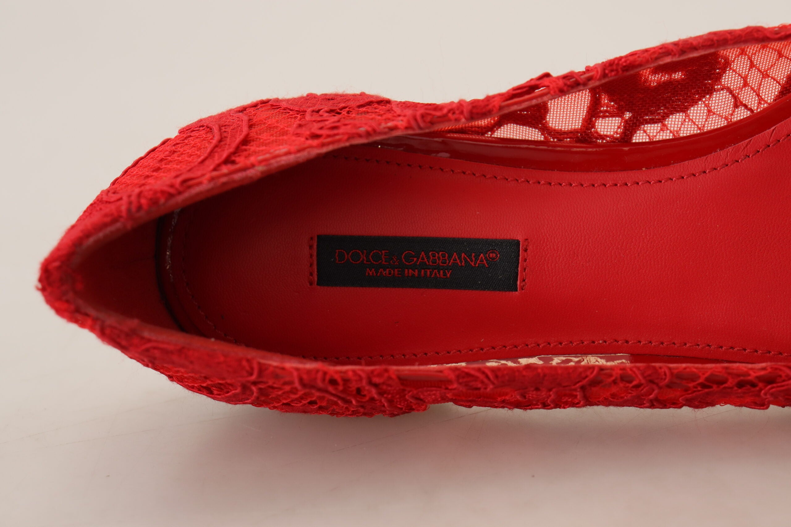 Red Taormina Crystals loafers by Dolce & Gabbana, featuring crystal embellishments, slip-on flats with a sleek, stylish design.