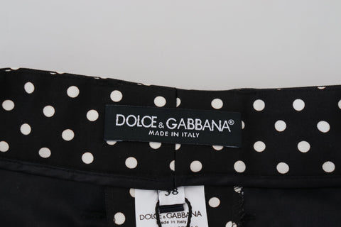 Multicolor polka dot high-waist pants by Dolce & Gabbana, featuring a stylish fit and vibrant pattern.