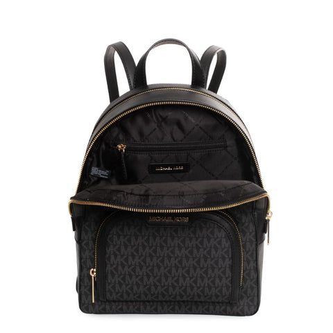Black Michael Kors X073_35S2G8TB2B handbag with gold accents, featuring sleek design and structured shape from Jag Couture London.