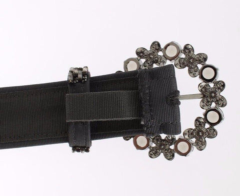 Multicolor wide crystal buckle sequined belt by Dolce & Gabbana with sparkling sequins and a large crystal buckle detail.