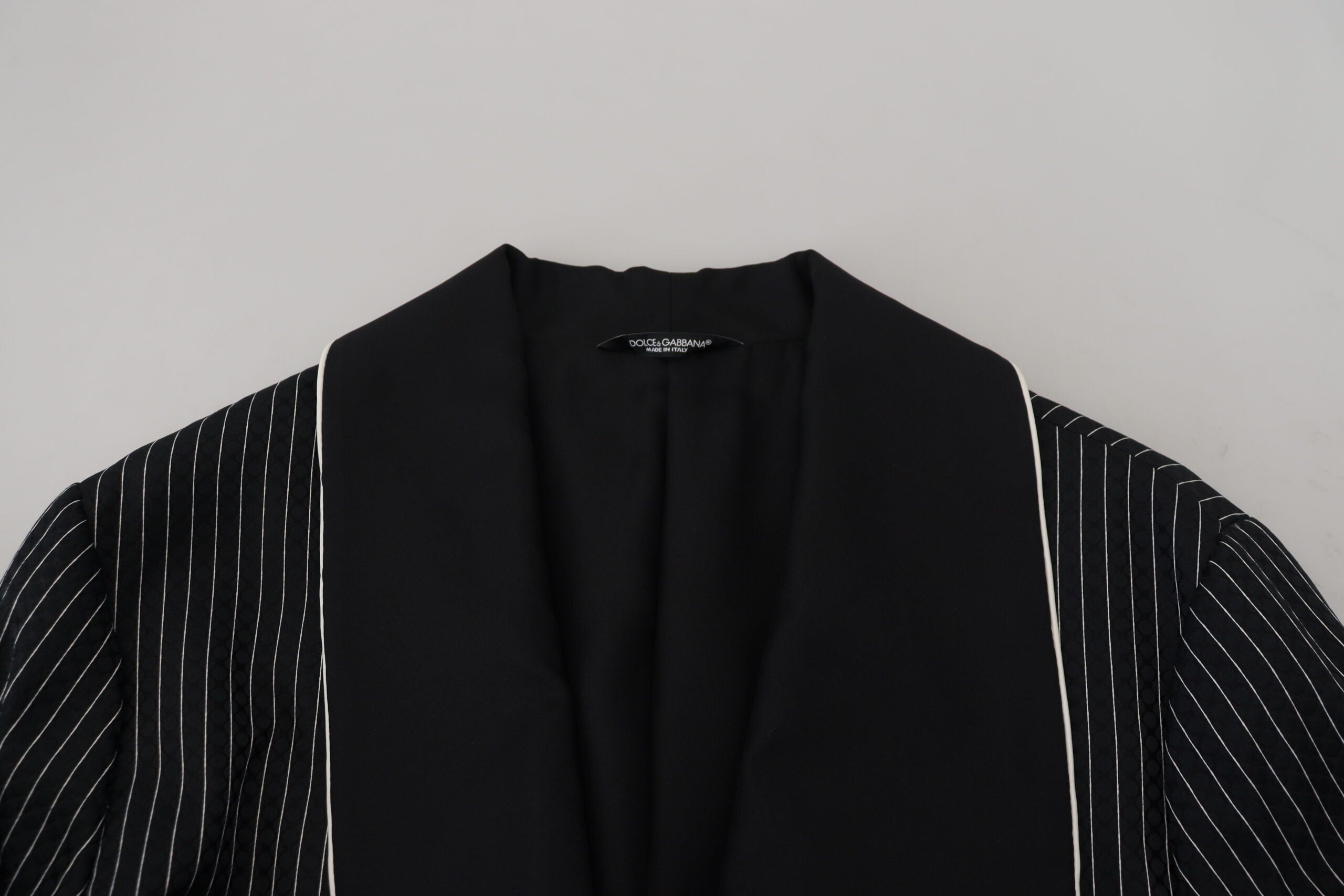 Dark Gray Robe Striped DG Patch Jacket Men Blazer