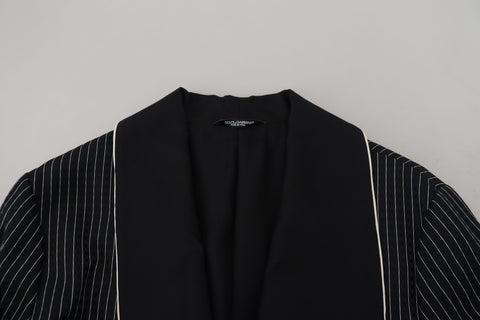 Dark Gray Robe Striped DG Patch Jacket Men Blazer