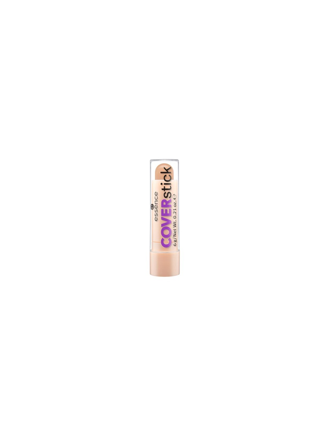Jag Couture London New York Essence Cosmetics Cover Stick 30-Matt Honey 6g, close-up of the beige concealer stick with packaging