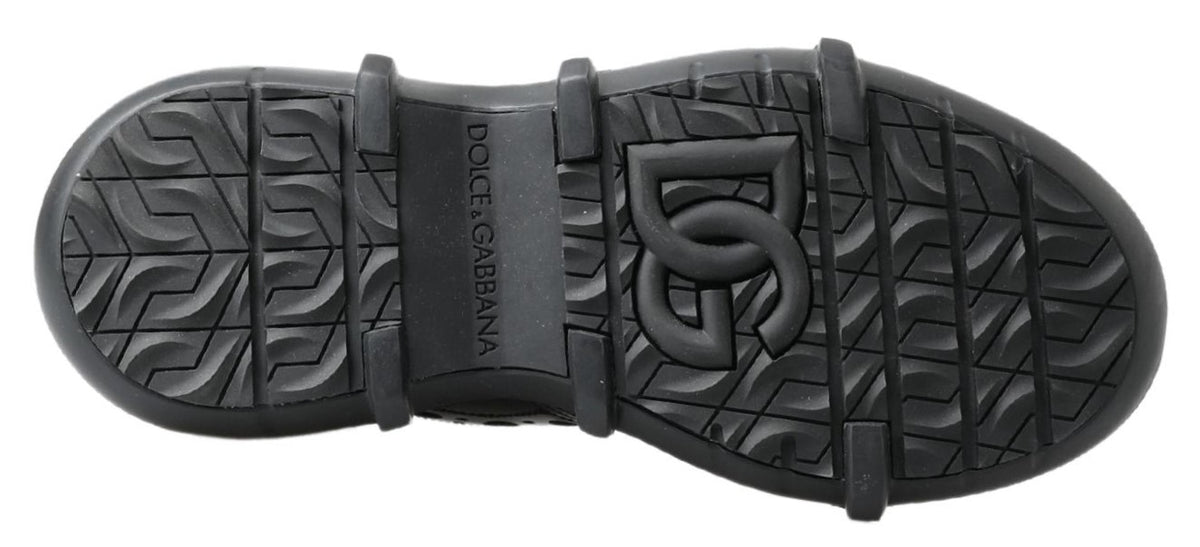 Black leather ankle casual boots by Dolce & Gabbana with a sleek design and subtle heel, perfect for everyday wear.
