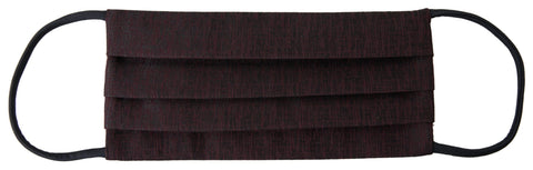 Maroon Dolce & Gabbana pleated face mask with elastic ear straps, stylish and breathable protective mask.