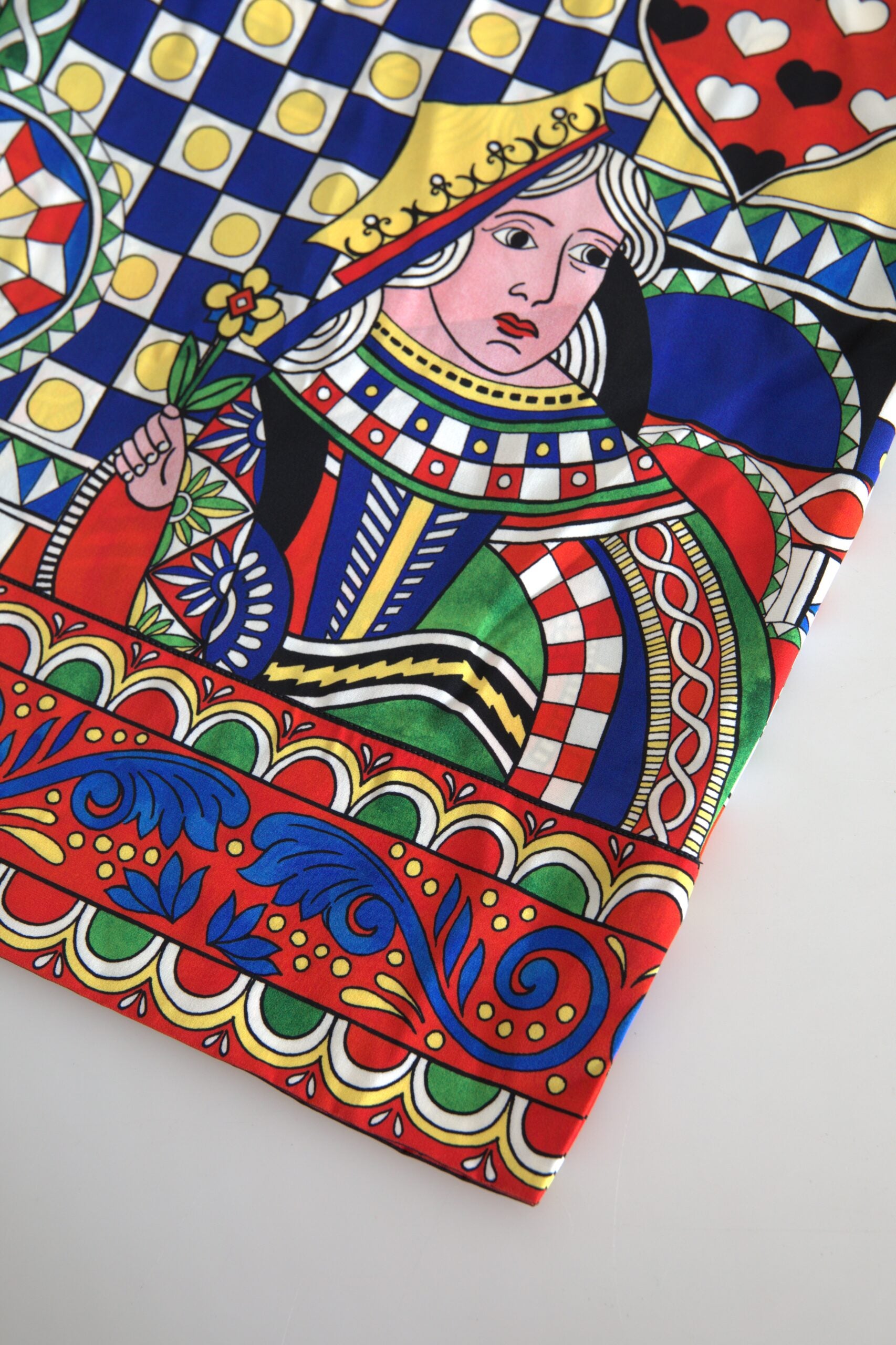 Multicolor printed long-sleeve blouse by Dolce & Gabbana, featuring vibrant patterns and a stylish, elegant design.