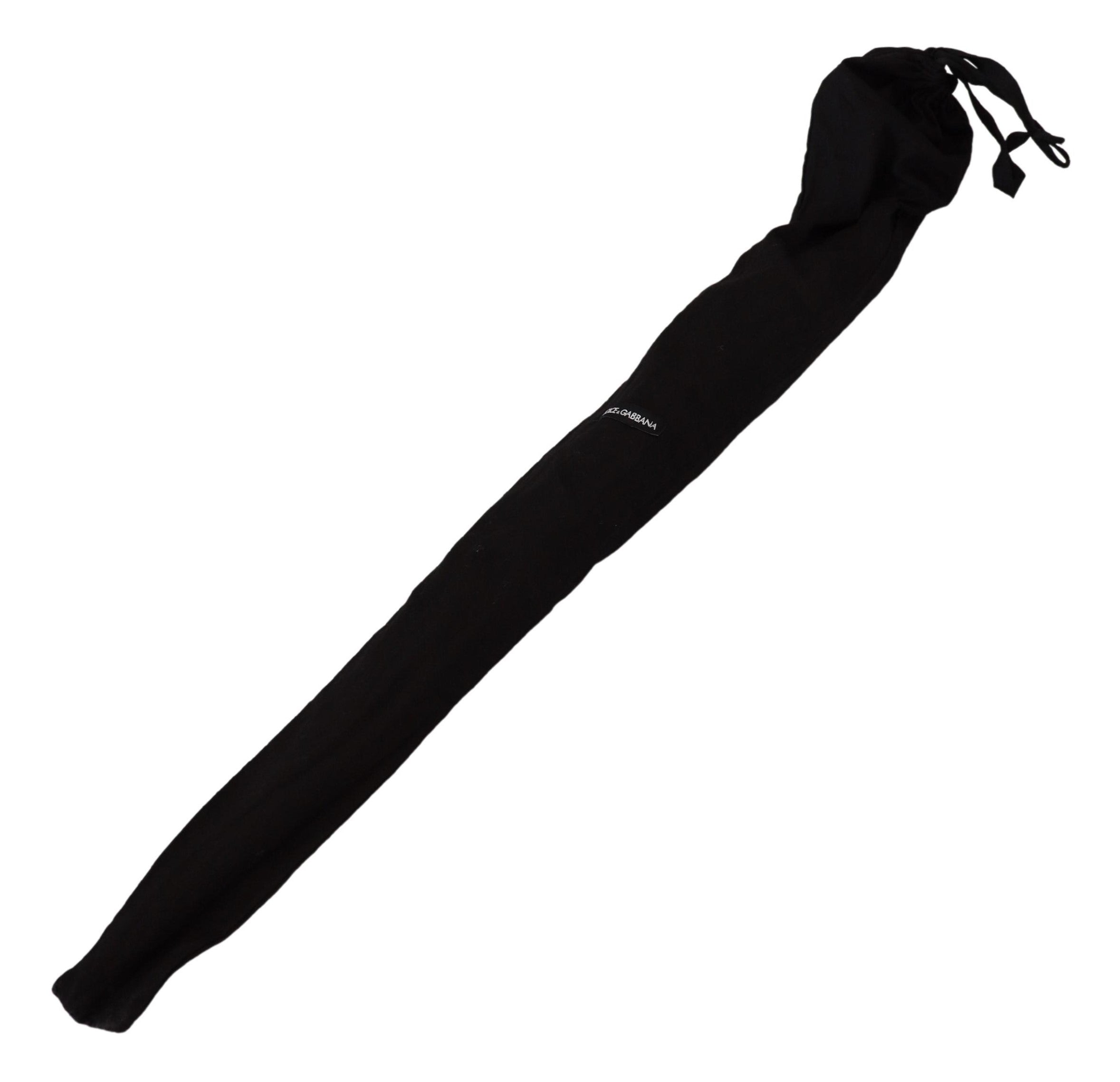 Brown striped leather handle on Dolce & Gabbana collapsible Sartoria umbrella with a sleek, modern design.
