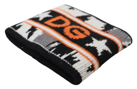 Orange and gray Dolce & Gabbana two-piece wristband set with royal design, featuring stylish branding and intricate details.