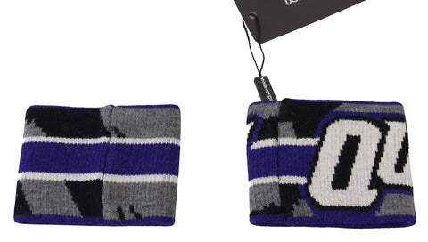Purple logo two-piece wristband set by Dolce & Gabbana, featuring stylish fabric bands with brand logo details.