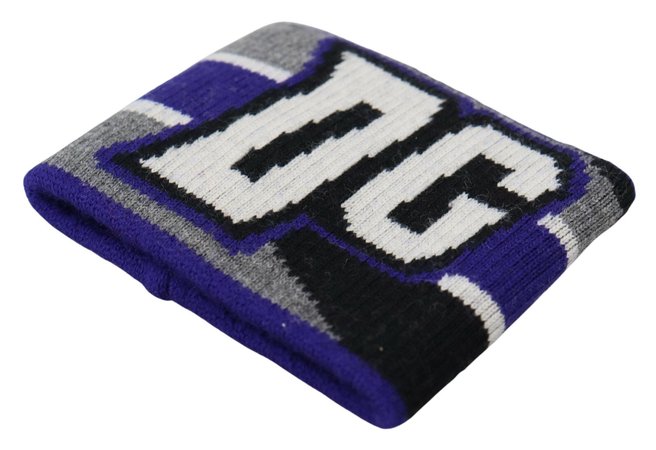 Purple Dolce & Gabbana logo two-piece wristband set with matching accessories, featuring bold branding and stylish design.