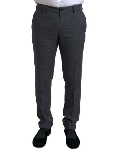 Gray Dolce & Gabbana 2-piece single-breasted Martini suit, tailored with a sleek fit and classic lapel design.