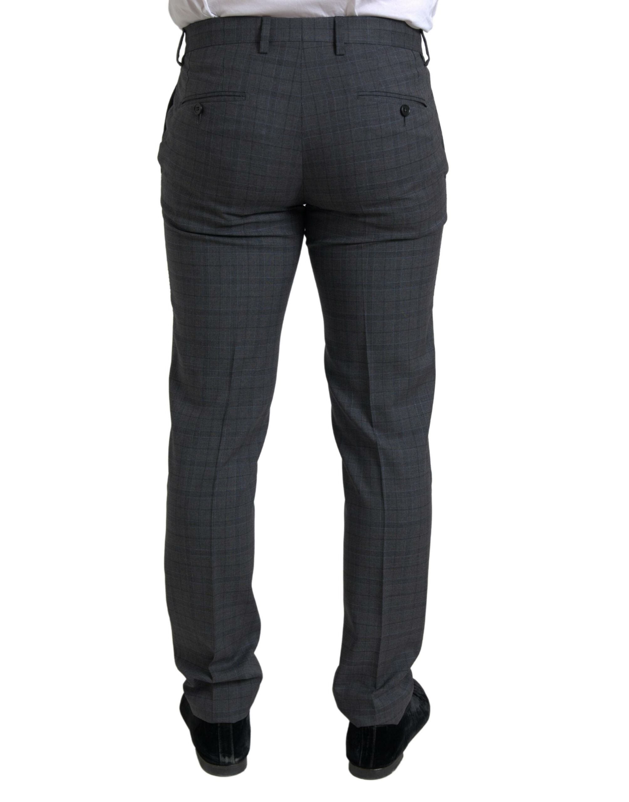 Gray Dolce & Gabbana 2-piece single-breasted Martini suit, tailored with a classic fit and stylish lapel details.