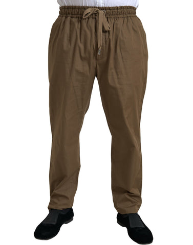 Brown Dolce & Gabbana 2-piece single-breasted Taormina suit, tailored jacket and matching trousers, stylish formal wear.