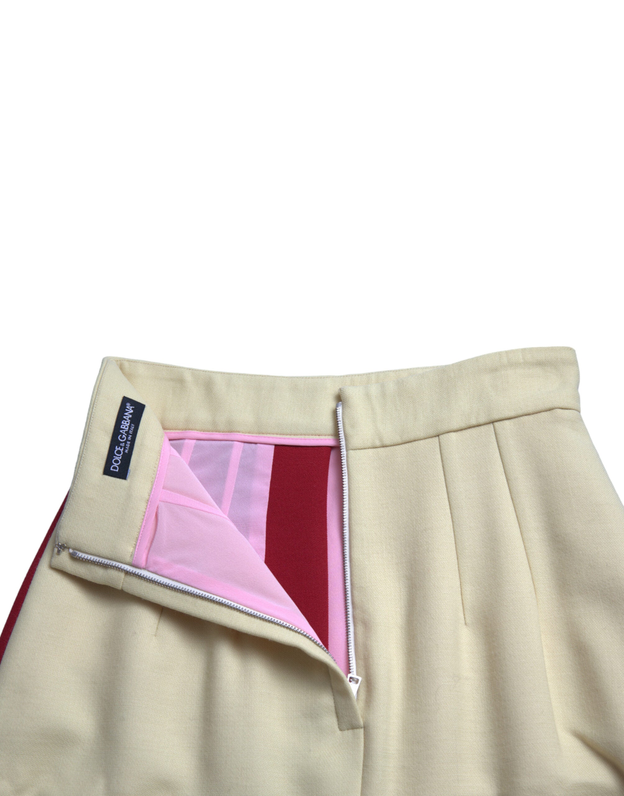 Multicolor patchwork high waist A-line skirt by Dolce & Gabbana, showcasing vibrant fabric and stylish design.