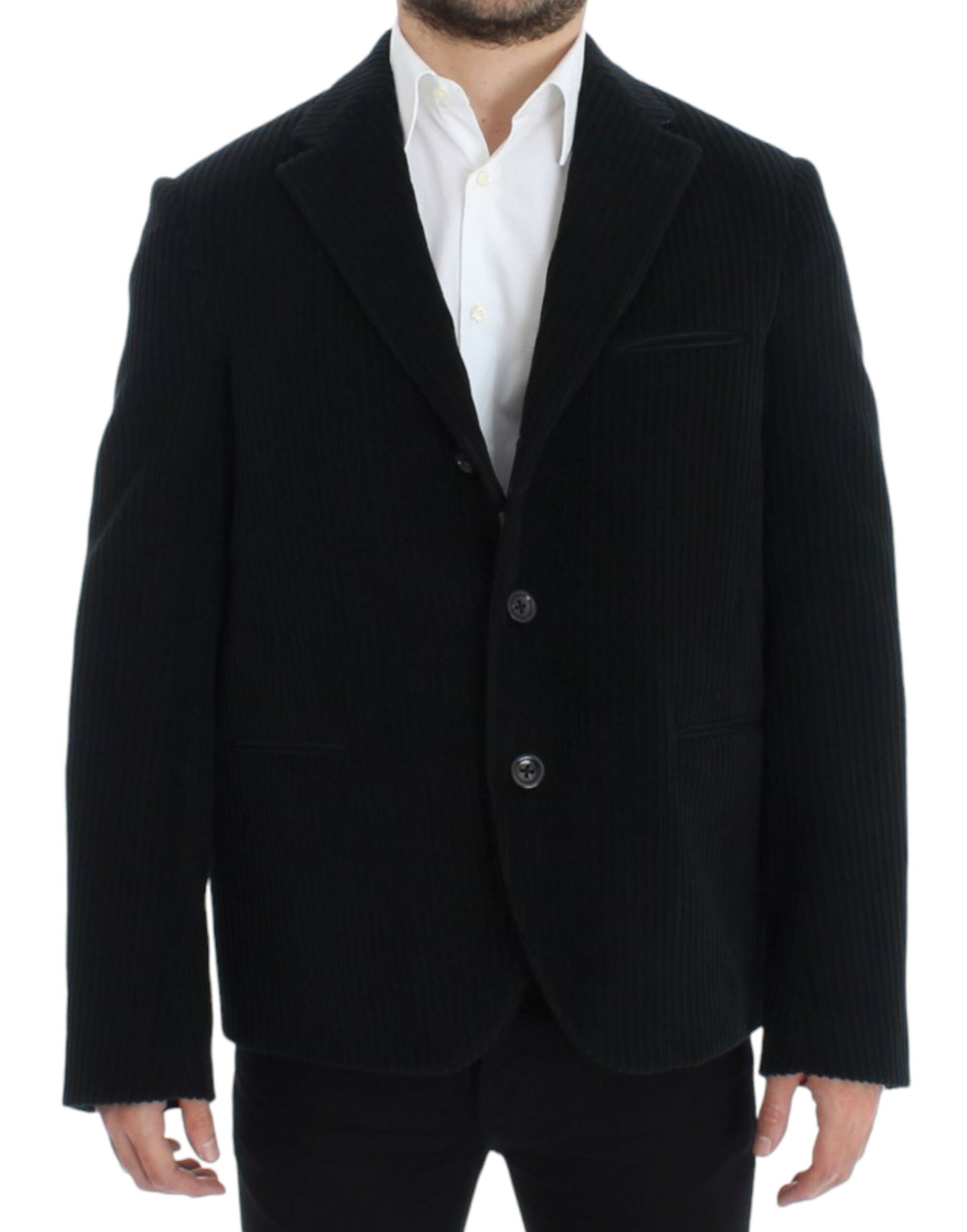 Black Manchester Martini blazer by Dolce & Gabbana, tailored fit with sleek lapels and stylish design, shown on a model.